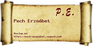 Pech Erzsébet névjegykártya