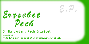 erzsebet pech business card