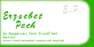 erzsebet pech business card